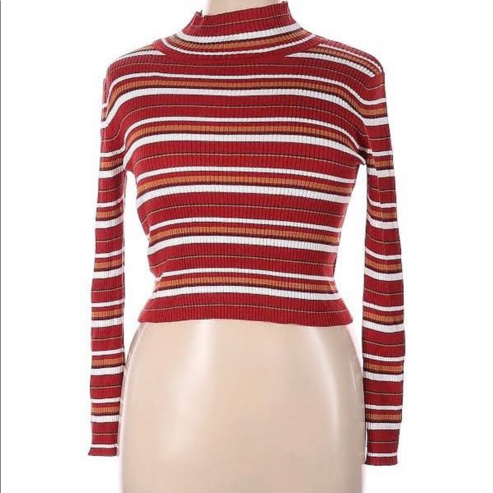 PINK REPUBLIC Striped turtle neck